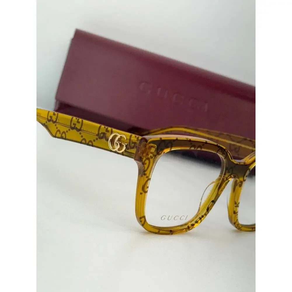 NEW Gucci GG0958O Yellow Monogram Logo Eyeglasses Frames